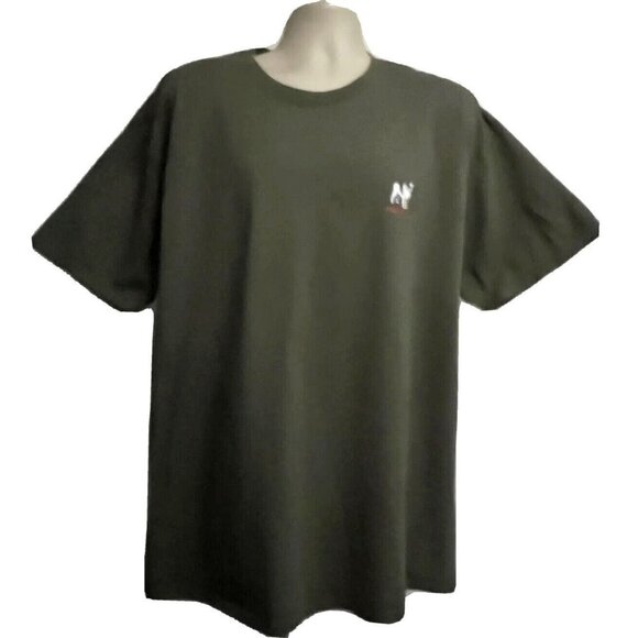 Big Dogs Army Green Double Graphic T-Shirt 2XL Novelty Funny Preshrunk Cotton - Picture 3 of 6